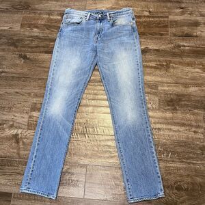 Levis 511 Jeans Mens 34x34 (fits 33x33) Denim White Oak Cone Denim Whiskering